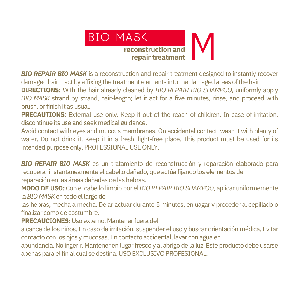 BIOREPAIR BIO MASK 500ML PROFISSIONAL