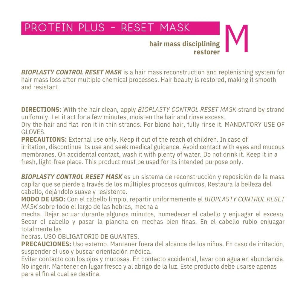 BIOPLASTY RESET MASK - 500ML PROFESSIONAL