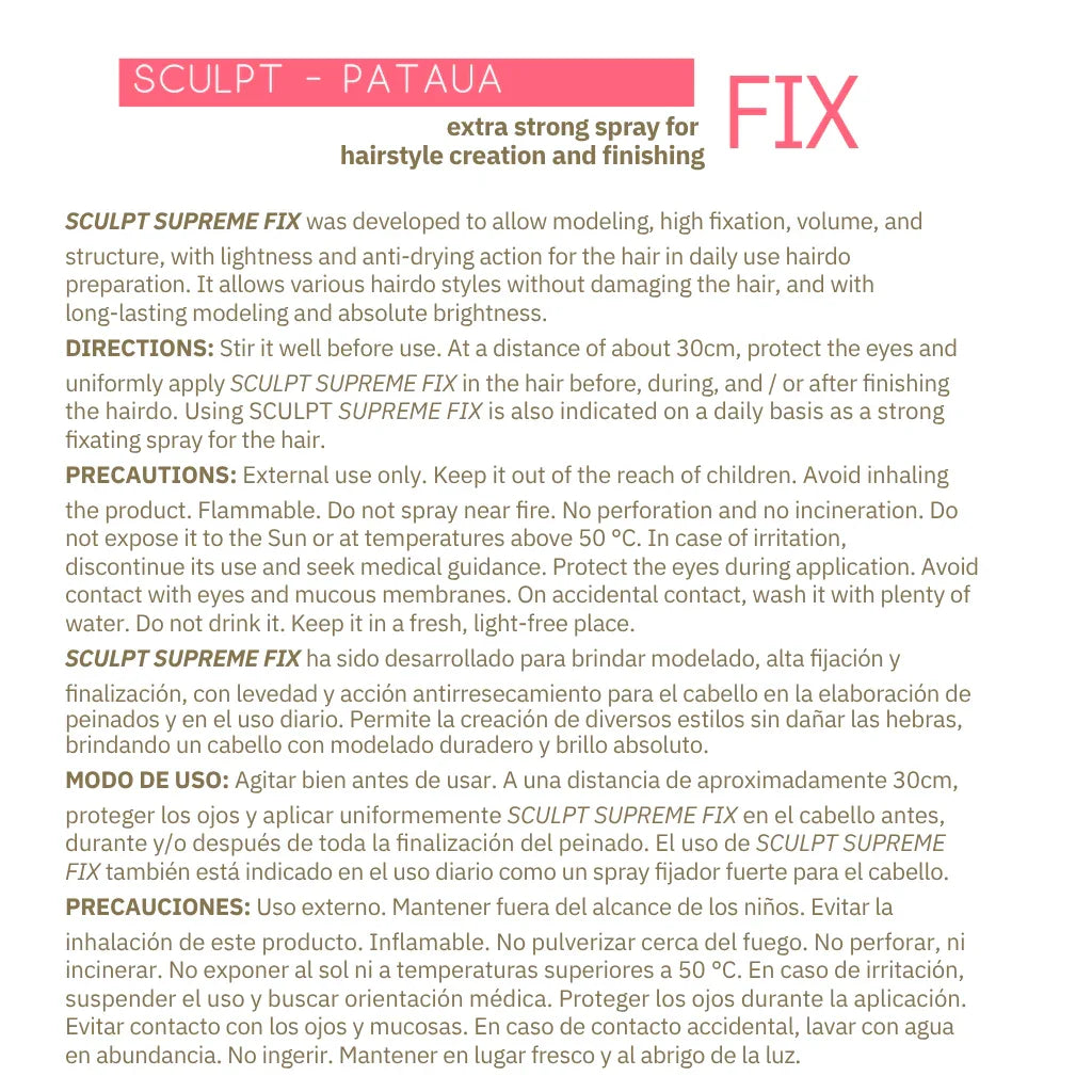 SCULPT SUPREME FIX HAIR SPRAY  - 400ML